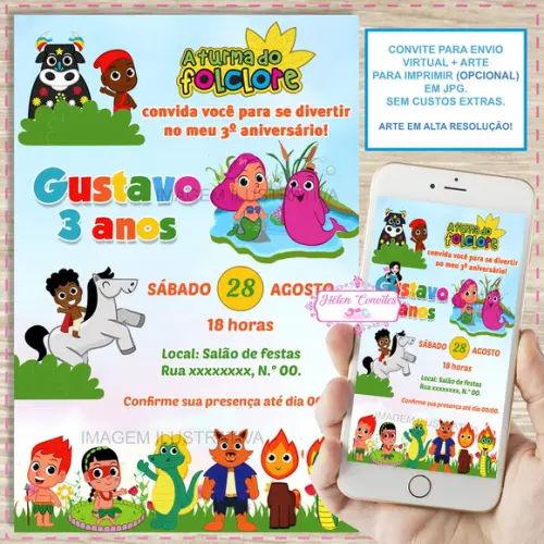 Convite Digital Turma do Folclore