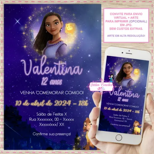 Convite Digital Wish - Asha