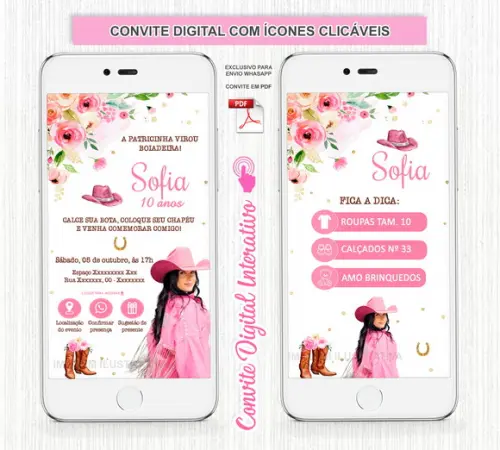 Convite Interativo Boiadeira Ana Castela | Convite Virtual