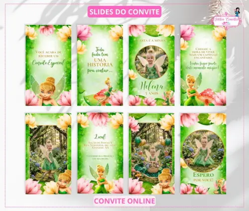 Convite Interativo e Animado Sininho ou Tinkerbell