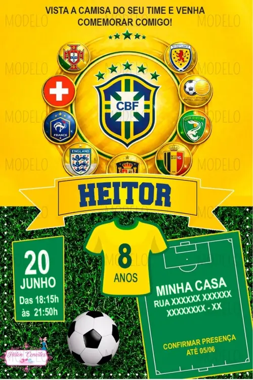 Convite Digital Copa do Mundo | Convite Virtual Futebol