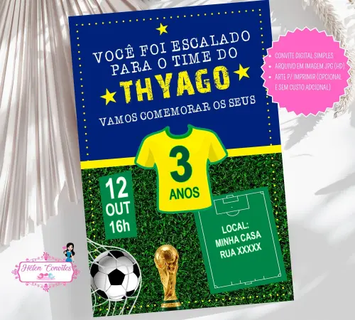 Convite Digital Futebol Copa do Mundo
