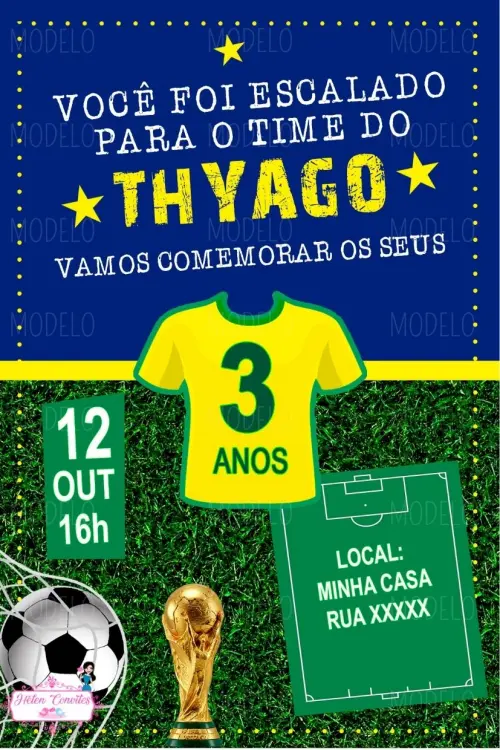 Convite Digital Copa do Mundo | Convite Virtual Futebol