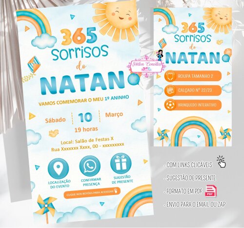 Convite Interativo 365 Sorrisos | Convite Virtual Interativo