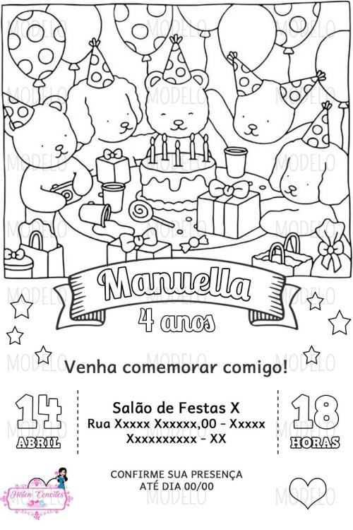 Convite Digital Bobbie Goods para Imprimir