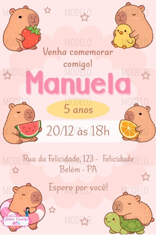 Convite Digital Capivara