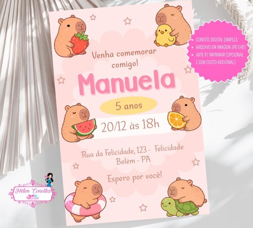 Convite Digital Capivara