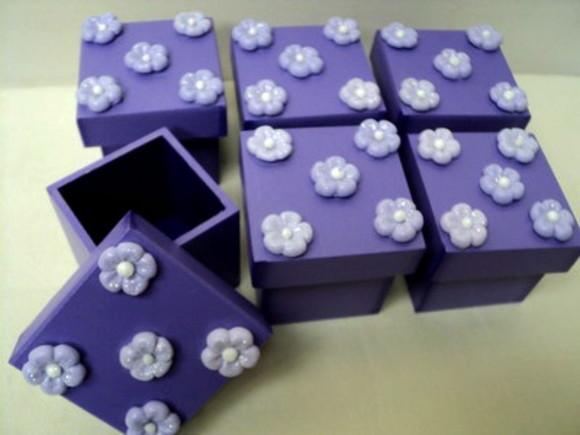 10 Caixas em mdf para Lembrancinhas Decorada 5x5x5