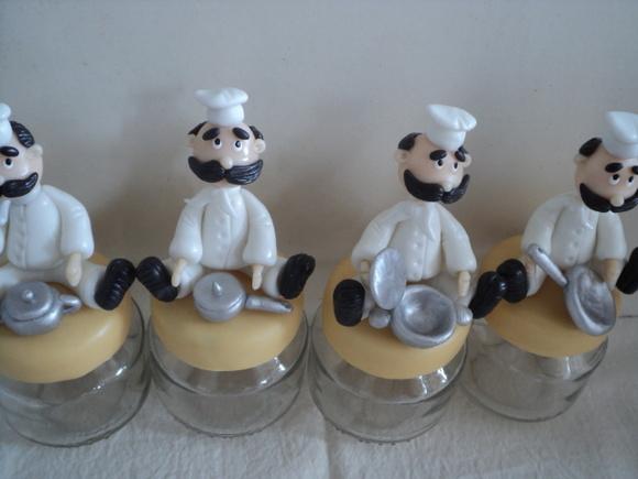 4 Potes para Tempero Cozinheiro