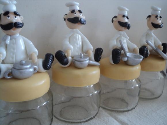 4 Potes para Tempero Cozinheiro