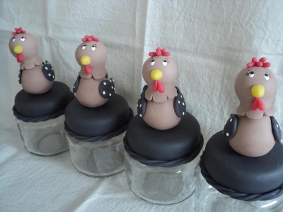 4 Potinhos para Tempero Galinhas