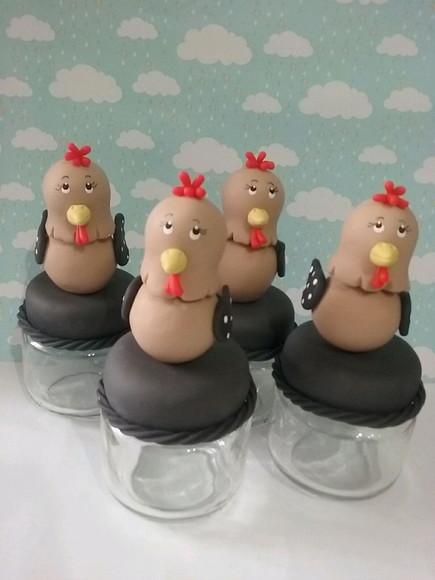 4 Potinhos para Tempero Galinhas
