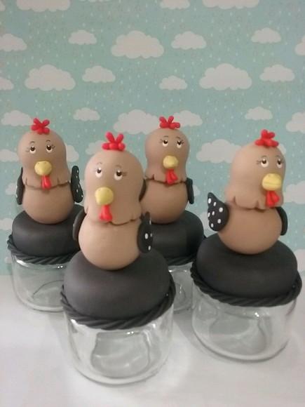 4 Potinhos para Tempero Galinhas