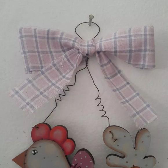 Enfeite de Porta Galinha Country em mdf