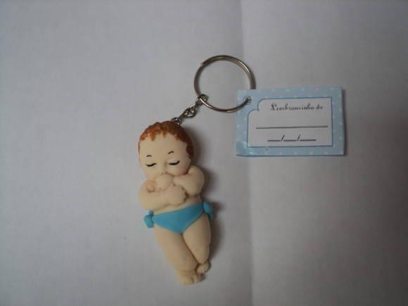 Lembrança de Nascimento Bebê Recém Nascido Chaveiro