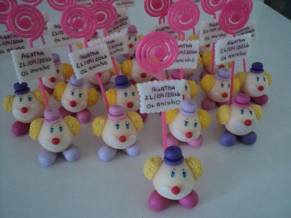 Lembrancinha de Aniversário Palhacinha Circo Rosa