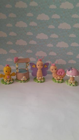 Lembrancinha Jardim - Apliques em Biscuit