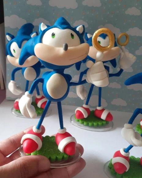 Lembrancinha Sonic em Biscuit