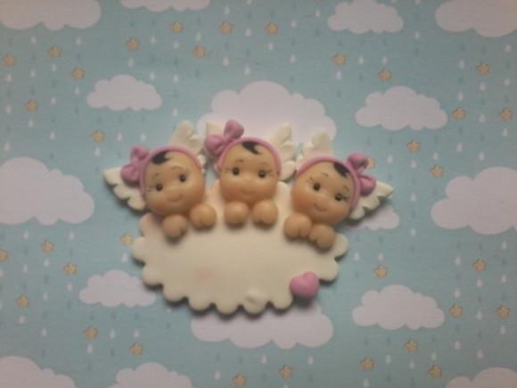 Lembrancinhas de Batizado Bebê Trigemeas