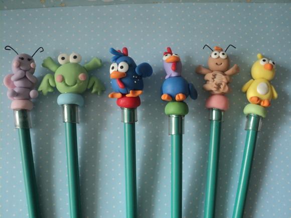 Ponteiras de Lápis Galinha Pintadinha