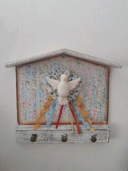 Porta Chaves Decorado com Divino