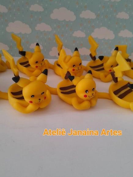 Porta Docinhos em Biscuit Pikachu