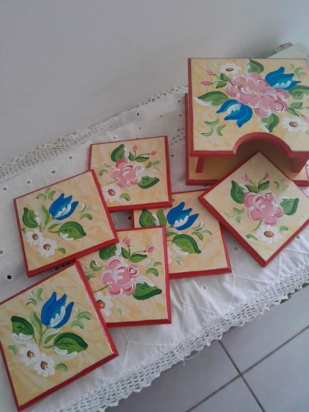 Porta Copos em mdf Decorado
