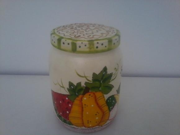 Pote de Plástico Cozinha Decorado