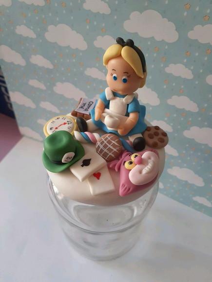Pote Decorado Alice no País das Maravilhas
