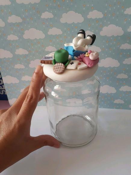 Pote Decorado Alice no País das Maravilhas