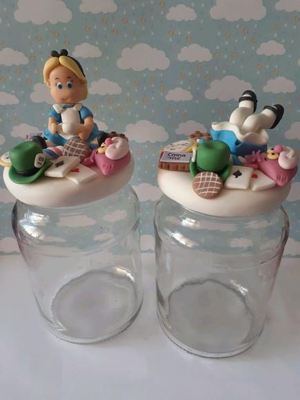 Pote Decorado Alice no País das Maravilhas