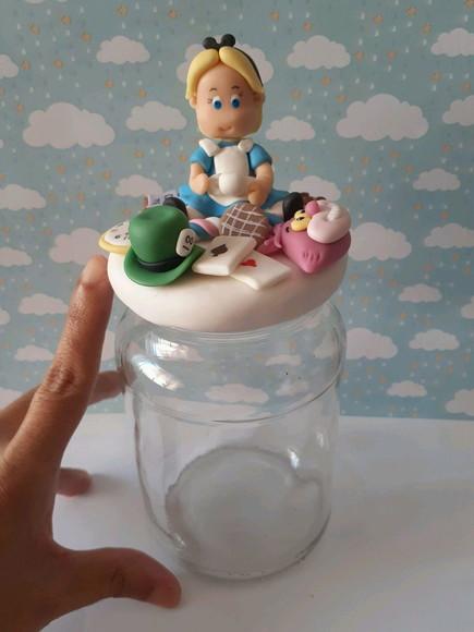 Pote Decorado Alice no País das Maravilhas
