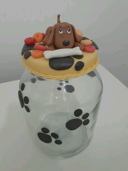 Pote para ração em biscuit