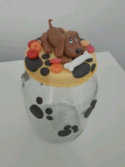 Pote para ração em biscuit