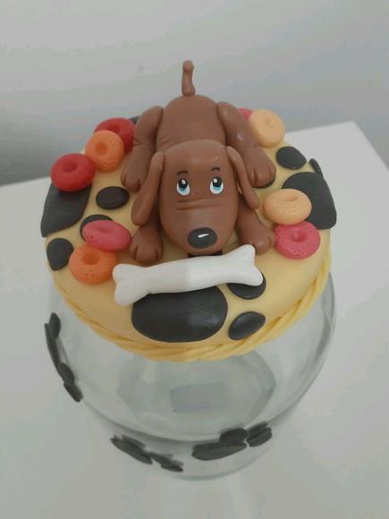Pote para ração em biscuit