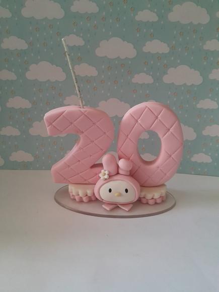 Vela de Aniversário Decorada Adulto em Biscuit