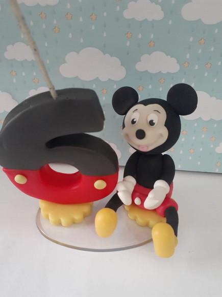 Vela de Aniversário Decorada Mickey