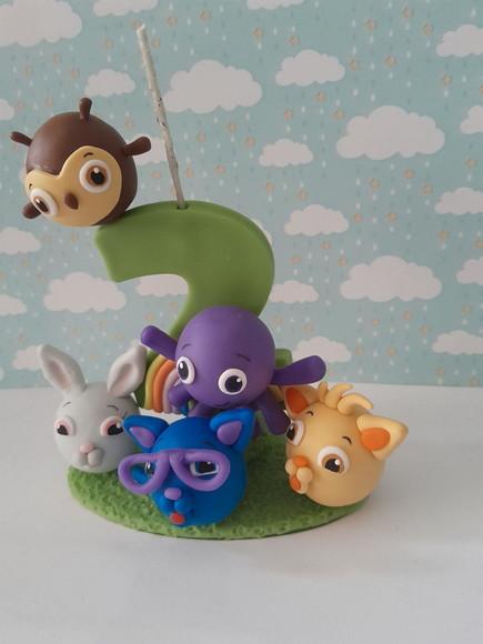 Vela Decorada Infantil em Biscuit