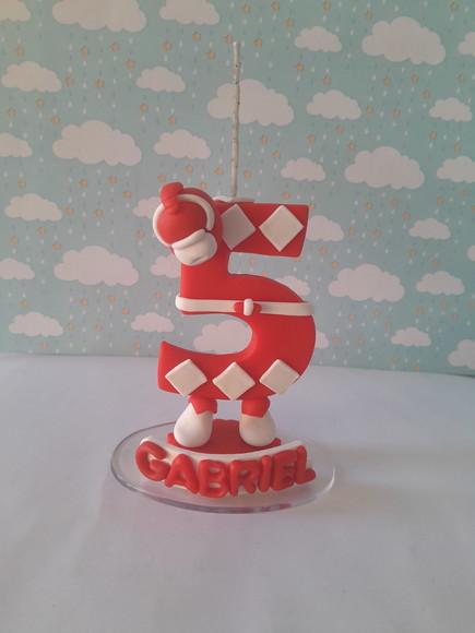 Vela Personalizada Power Rangers