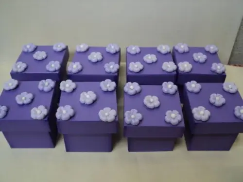 10 Caixas em mdf para Lembrancinhas Decorada 5x5x5