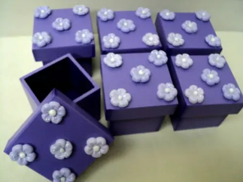 10 Caixas em mdf para Lembrancinhas Decorada 5x5x5