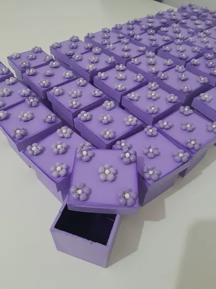 10 Caixas em mdf para Lembrancinhas Decorada 5x5x5