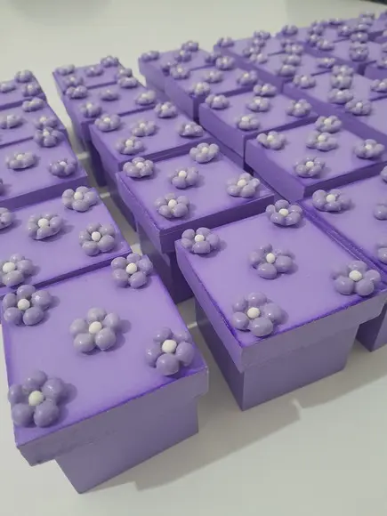 10 Caixas em mdf para Lembrancinhas Decorada 5x5x5