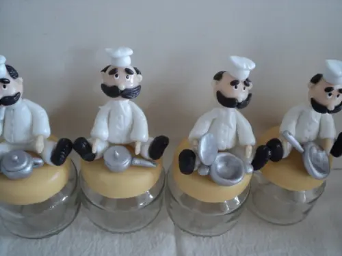 4 Potes para Tempero Cozinheiro