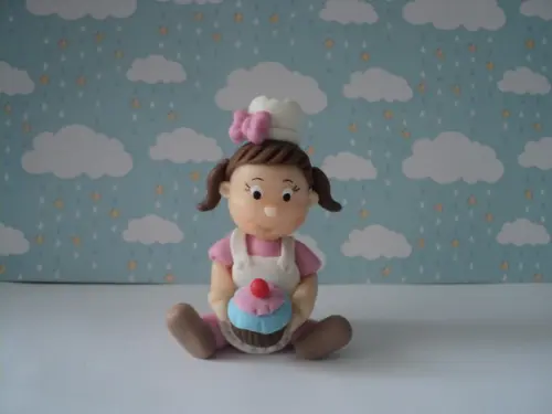Aplique menina confeiteira