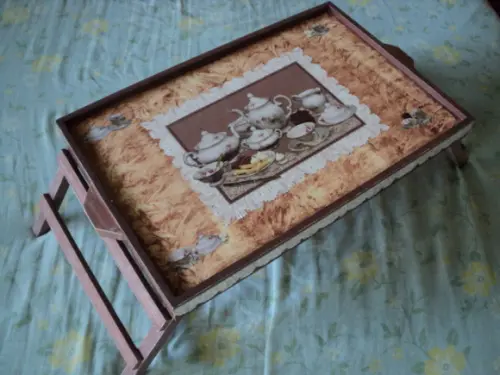 Bandeja de Cama em mdf Decorada