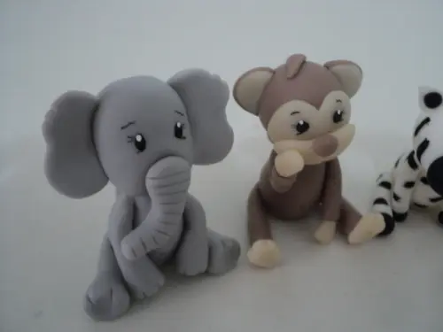 Bichinhos safári em biscuit