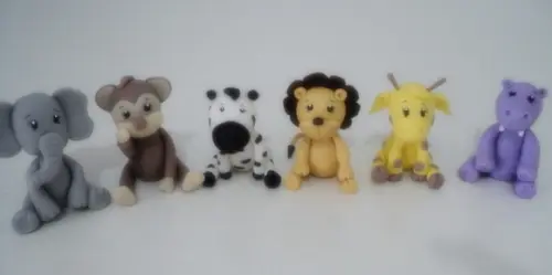 Bichinhos safári em biscuit