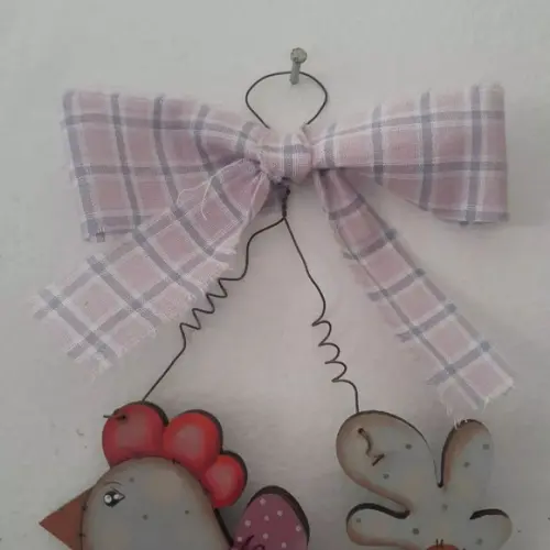 Enfeite de Porta Galinha Country em mdf