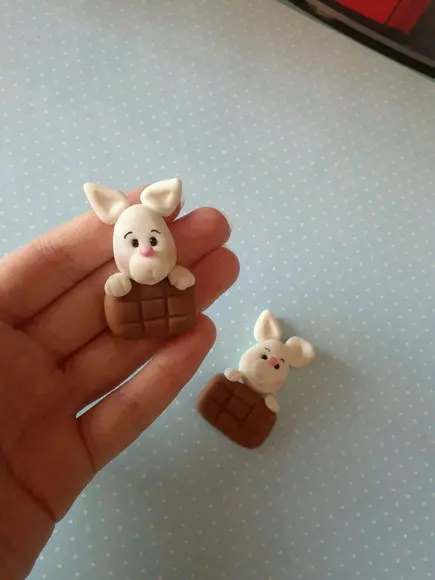 Kit com 15 Apliques Coelho Páscoa Biscuit